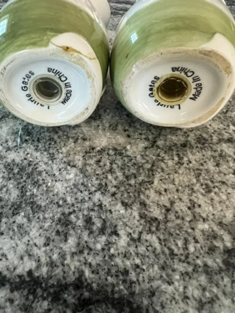 Vintage Laurie Gates‎ Ceramic Mouse Cheese Shaker Set of 2 Sunflower Flower VTG
